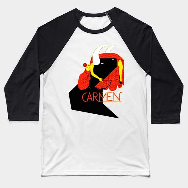 Carmen Baseball T-Shirt by notthatparker